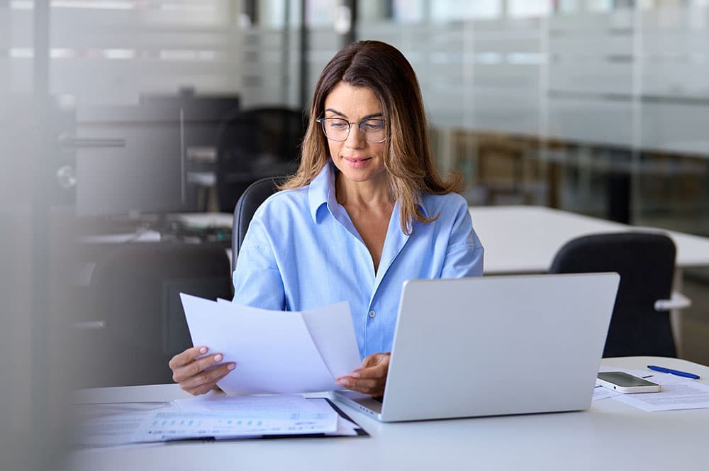 accountant checking community budget