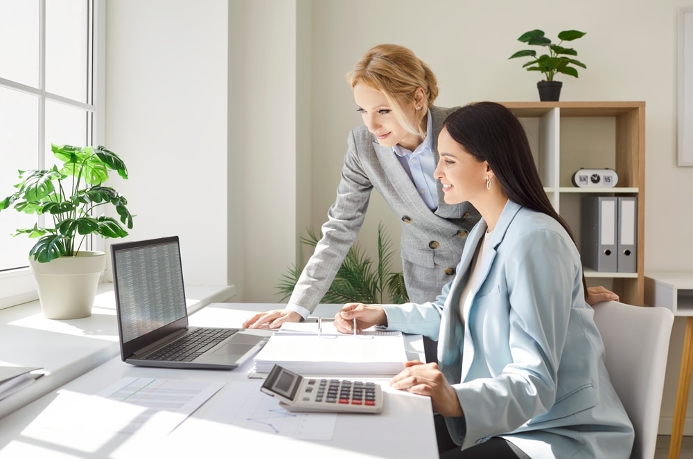 accountants discussing financial oversight administrative coordination