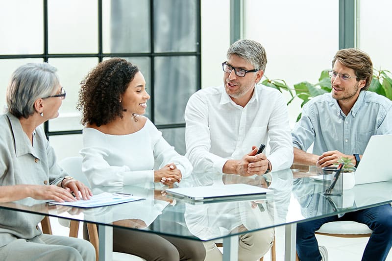Association Managers Talking in a Group