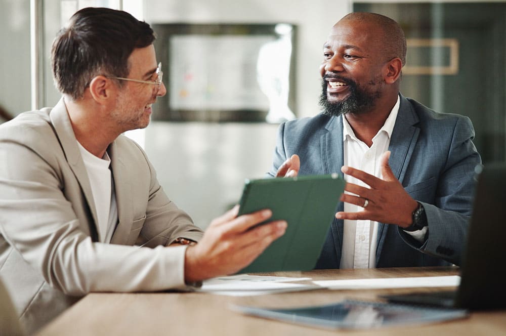 billing manager talking about billing with client