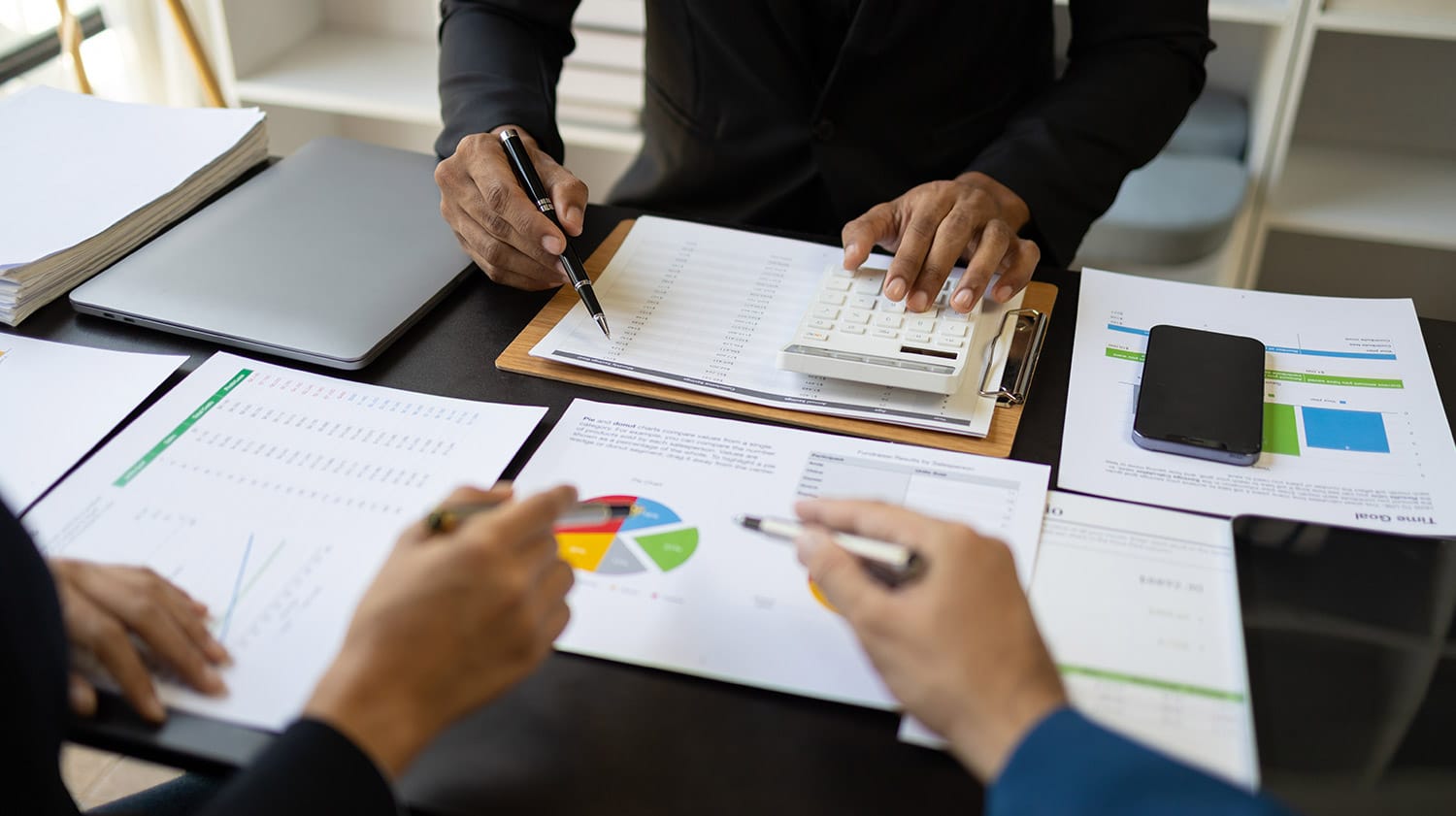 business manager analyzing business analytics