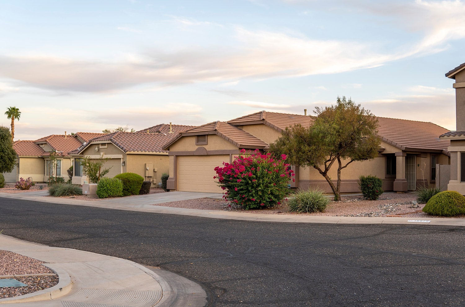 clean neighborhood street