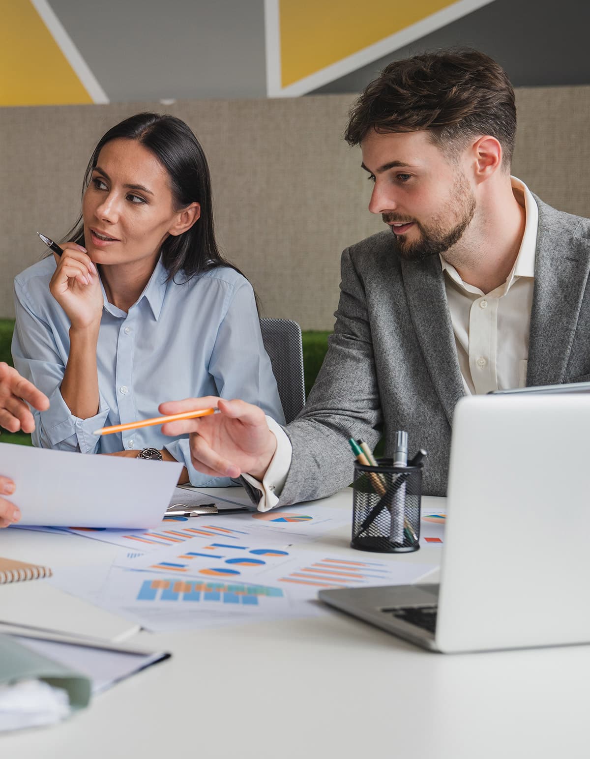 financial managers checking budget management