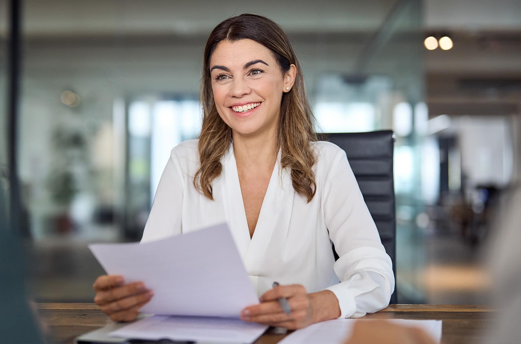 human resources employee smiling