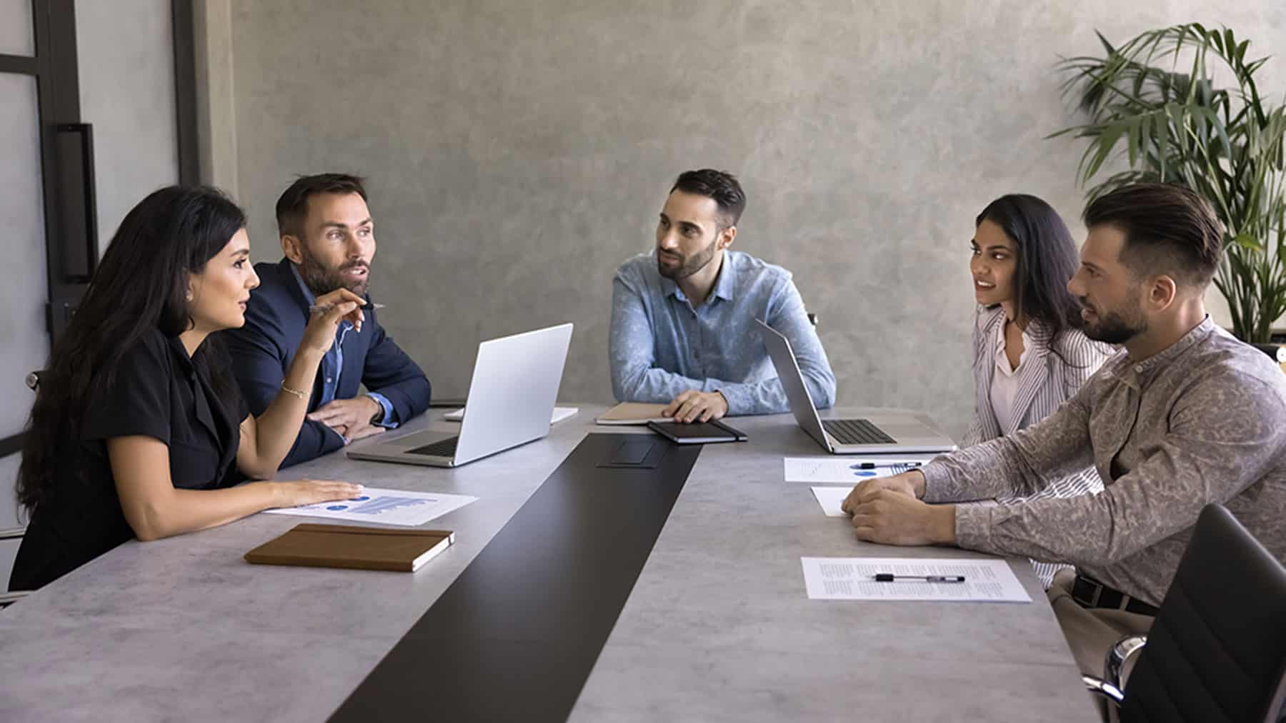 Association Managers Talking In a Group