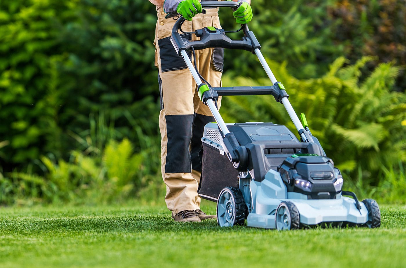 Gardener Cutting Grass
