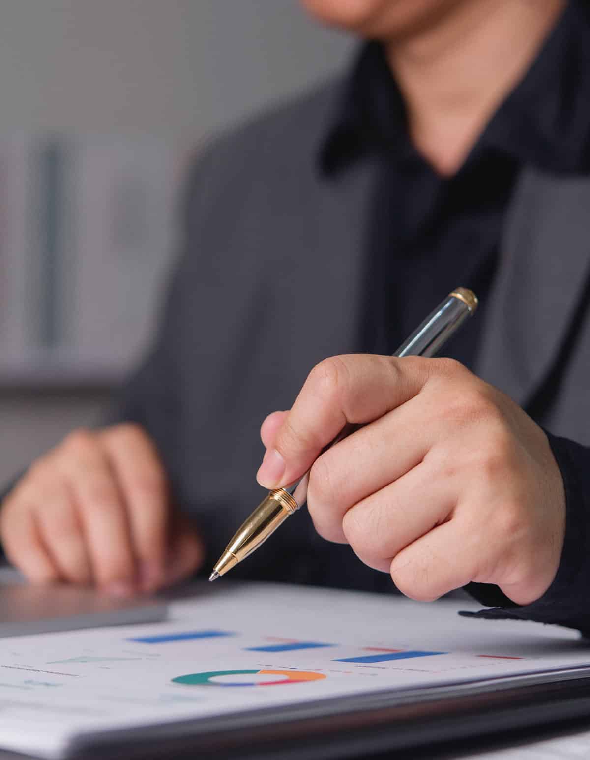 man doing business budget
