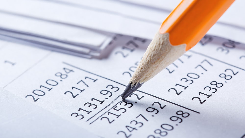 man taking financial audits