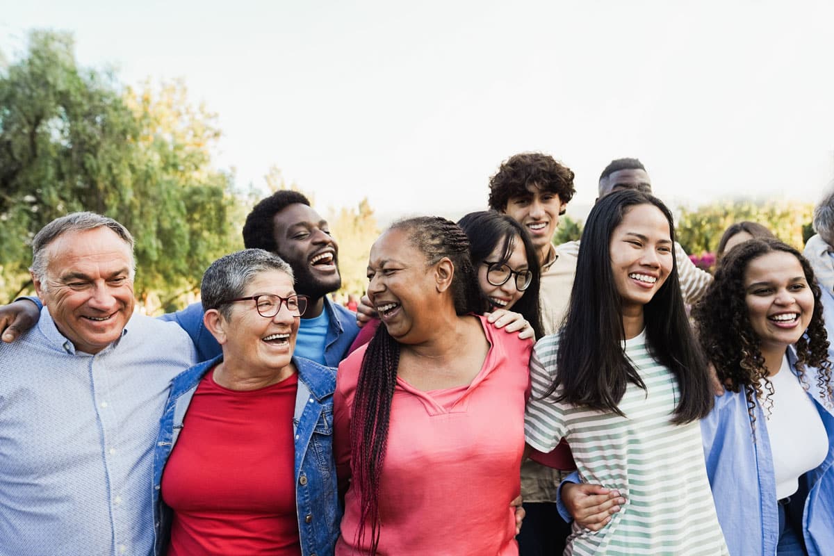 multiethnic happy community in texas