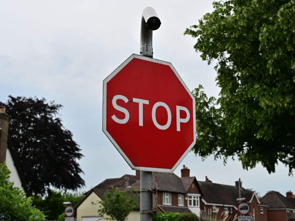 neighborhood stop sign neighborhood