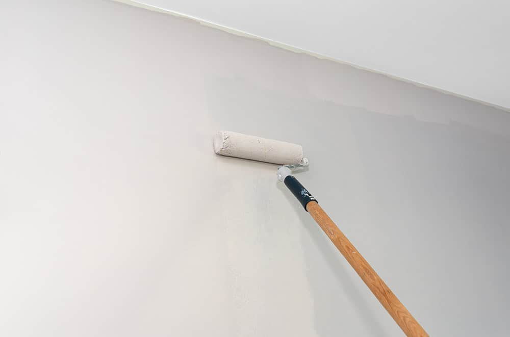 paint roller on wall