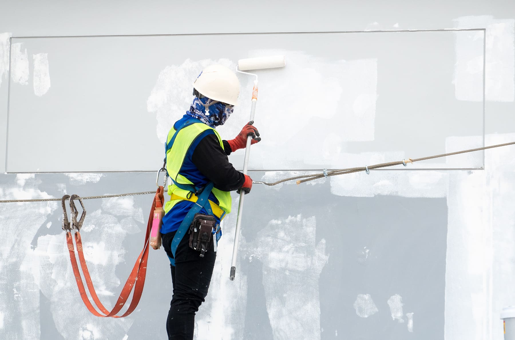 professional painting maintenance worker