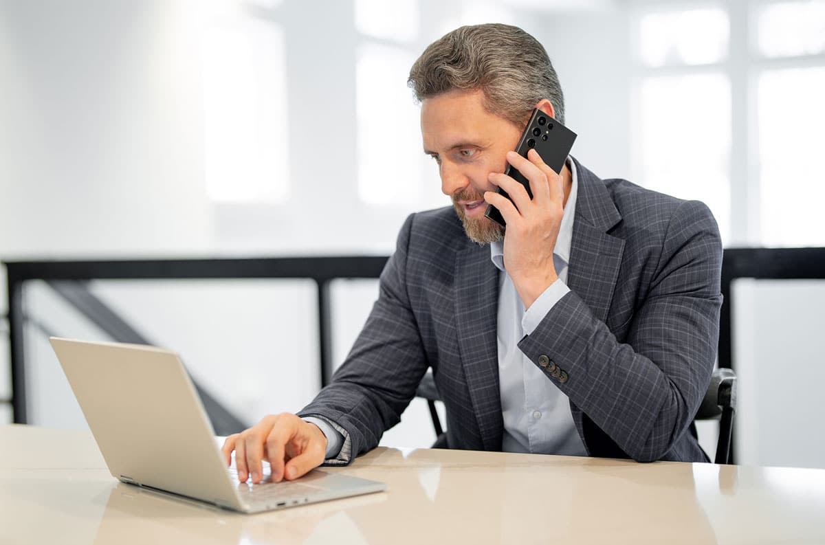 Municipal Management Service Employee Talking on Phone