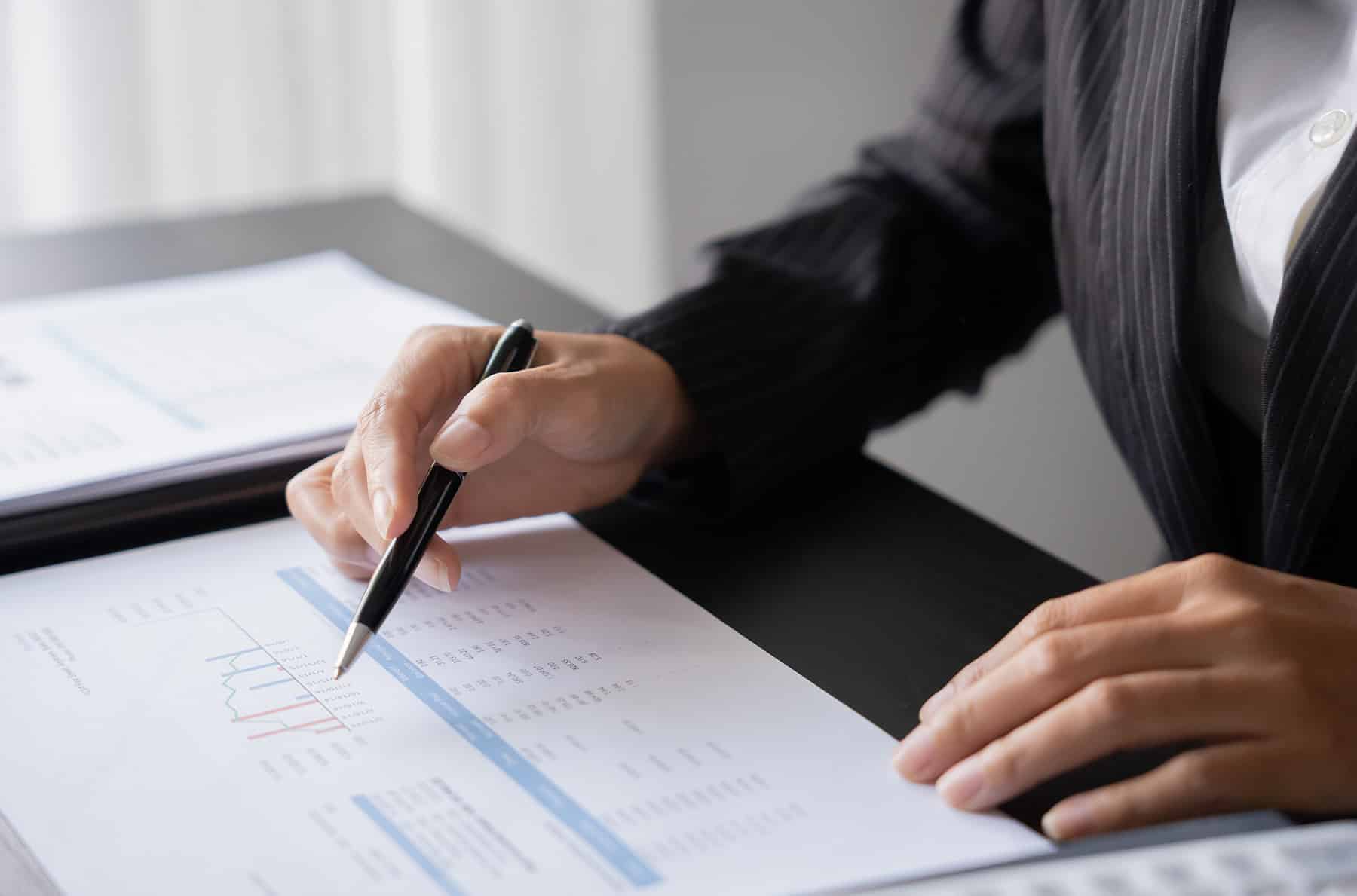 tax manager going through taxes