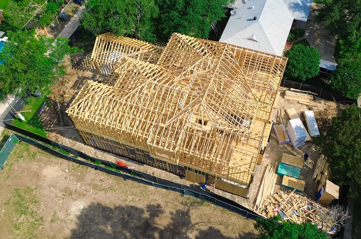 texas residential home in construction