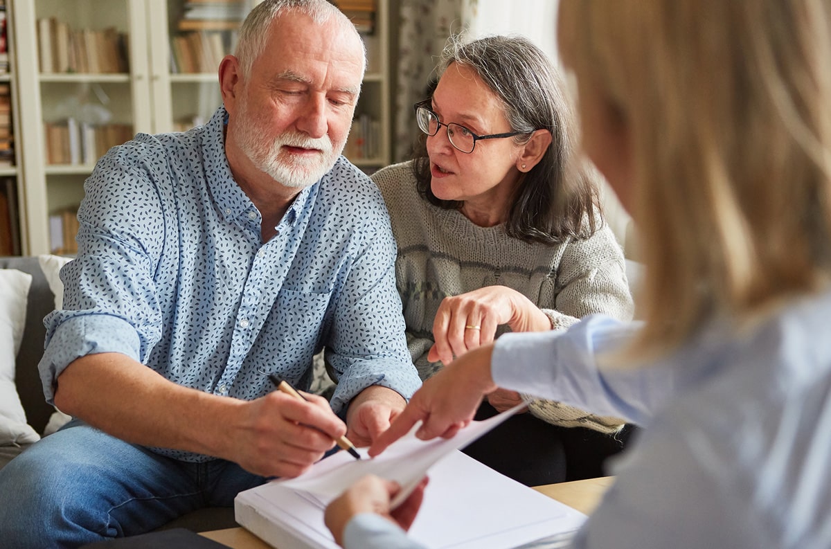 two clients going over power of attorney document