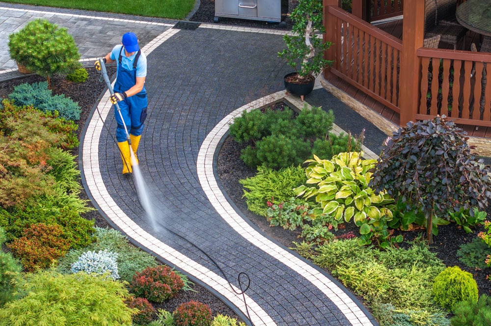 walkway path cleaning